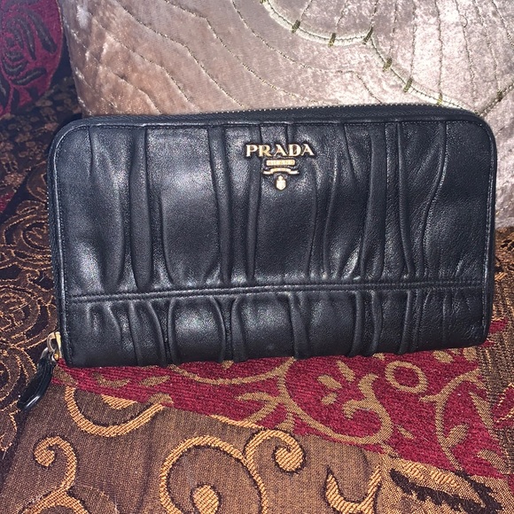 Prada Handbags - Authentic Prada Gaufre leather wallet zip around